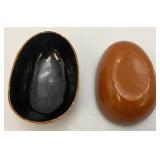 Vintage Collectible Oriental Items Including Laquered Egg Trinket Box And More