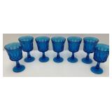 Misc. Vintage Items Including Moritake Perspective Cobalt Blue Glass Wine,Water 6.5" Goblets