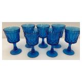 Misc. Vintage Items Including Moritake Perspective Cobalt Blue Glass Wine,Water 6.5" Goblets