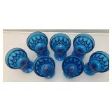 Misc. Vintage Items Including Moritake Perspective Cobalt Blue Glass Wine,Water 6.5" Goblets