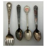 Vintage Silver Plated Colbalt Blue Salt And Pepper Shakers, Weiner Dog Spoon Rests  And more