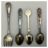 Vintage Silver Plated Colbalt Blue Salt And Pepper Shakers, Weiner Dog Spoon Rests  And more