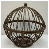 Ornate Iron Globe Plant Hanger Basket, Needs To Be Welded And More