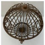Ornate Iron Globe Plant Hanger Basket, Needs To Be Welded And More