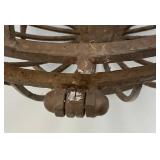 Ornate Iron Globe Plant Hanger Basket, Needs To Be Welded And More