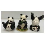 Misc. Panda Bear Collectibles (Snow Globe Leaks When Tipped)