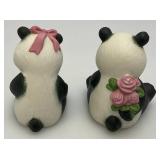 Misc. Panda Bear Collectibles (Snow Globe Leaks When Tipped)