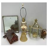 Misc. Vintage Lamps Including Lake Superior Agate Church Lamp And More