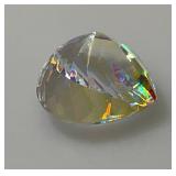 OM Gems Testing Lab Natural Mystic Topaz 69.10 Cts. Pear Shaped Topaz (With Card)