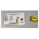 OM Gems Testing Lab Natural Topaz 80.25 Cts. Chusion Shaped Yellow Topaz (With Card)