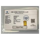OM Gems Testing Lab Natural Topaz 80.25 Cts. Chusion Shaped Yellow Topaz (With Card)