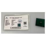 OM Gems Testing Lab Natural Tsavorite Garnet 109.25 Cts. Square Shaped Green Garnet (With Card)