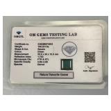 OM Gems Testing Lab Natural Tsavorite Garnet 109.25 Cts. Square Shaped Green Garnet (With Card)