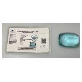 OM Gems Testing Lab Natural Aquamarine 171.10 Cts. Chusion Shaped Light Blue Aquamarine (With Card)
