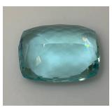 OM Gems Testing Lab Natural Aquamarine 171.10 Cts. Chusion Shaped Light Blue Aquamarine (With Card)