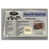 GGL LAB Natural Ruby 145.41 CTs. Cushion Pink (With Card)