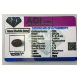 AGI Labs Natural Rhodolite Garnet 2.80 Cts. Oval Rasberry Pink Garnet (With Card)