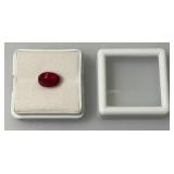 AGI Labs Natural Rhodolite Garnet 2.80 Cts. Oval Rasberry Pink Garnet (With Card)