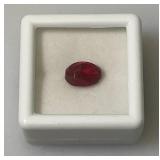 AGI Labs Natural Rhodolite Garnet 2.80 Cts. Oval Rasberry Pink Garnet (With Card)