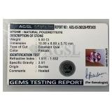 AGSL Labs Natural Poudretteite 5.00 CT. Pinkish Excellent Oval Cut (With Card)