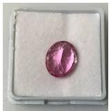 AGSL Labs Natural Poudretteite 5.00 CT. Pinkish Excellent Oval Cut (With Card)