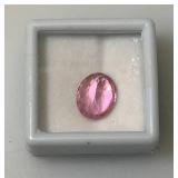 AGSL Labs Natural Poudretteite 5.00 CT. Pinkish Excellent Oval Cut (With Card)