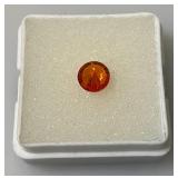 GDL Labs Natural Padparadscha Sapphire Gemstone Round 1.35 Ct. (With Card)