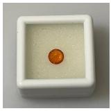GDL Labs Natural Padparadscha Sapphire Gemstone Round 1.35 Ct. (With Card)
