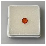 GDL Labs Natural Padparadscha Sapphire Gemstone Round .75 Ct. (With Card)