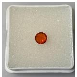GDL Labs Natural Padparadscha Sapphire Gemstone Round .75 Ct. (With Card)