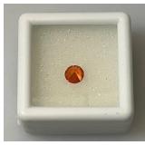 GDL Labs Natural Padparadscha Sapphire Gemstone Round .75 Ct. (With Card)