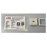 GDL Labs Natural Amethyst Gemstone Emerald Cut  1.00 Ct. (With Card)