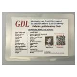 GDL Labs Natural Amethyst Gemstone Emerald Cut  1.00 Ct. (With Card)