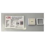 GDL Labs Natural Blue Sapphire Gemstone Princess Cut  .10 Ct. =/- For Two Pieces (With Card)