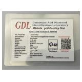 GDL Labs Natural Blue Sapphire Gemstone Princess Cut  .10 Ct. =/- For Two Pieces (With Card)