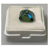 7.50 Ct. Lab Created VVS1 Vivid Blue Radiant Cut Massonite Gemstone (In Protective Case)