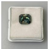 4.01 Ct. Lab Created VVS1 Vivid Blue Chusion Cut Massonite Gemstone (In Protective Case)