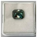 4.01 Ct. Lab Created VVS1 Vivid Blue Chusion Cut Massonite Gemstone (In Protective Case)