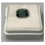 4.01 Ct. Lab Created VVS1 Vivid Blue Chusion Cut Massonite Gemstone (In Protective Case)