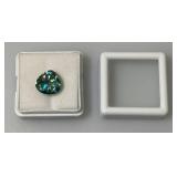 3.95 Ct. Lab Created VVS1 Vivid Blue Pear Cut Massonite Gemstone (In Protective Case)
