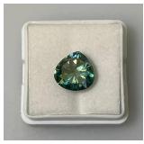 3.95 Ct. Lab Created VVS1 Vivid Blue Pear Cut Massonite Gemstone (In Protective Case)