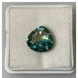 3.95 Ct. Lab Created VVS1 Vivid Blue Pear Cut Massonite Gemstone (In Protective Case)