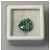 3.95 Ct. Lab Created VVS1 Vivid Blue Pear Cut Massonite Gemstone (In Protective Case)