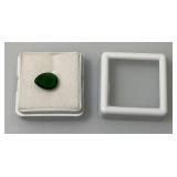 2.50 Ct.  Lab Created Pear Cut Emerald Green Gemstone (In Protective Case)