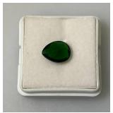 2.50 Ct.  Lab Created Pear Cut Emerald Green Gemstone (In Protective Case)