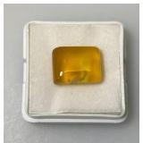 7.50 Ct. Yellow Rectangular Shape Unknown Stone (In Protective Case)