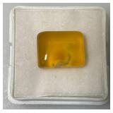 7.50 Ct. Yellow Rectangular Shape Unknown Stone (In Protective Case)