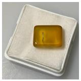 7.50 Ct. Yellow Rectangular Shape Unknown Stone (In Protective Case)