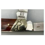 Vintage Rough Ryder Double Bladed Pocket Knife With Red Bone handle