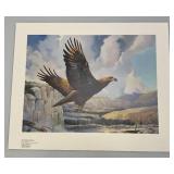 Unframed MARIO FERNANDEZ Golden Eagle Print 64/200 19" x 24"